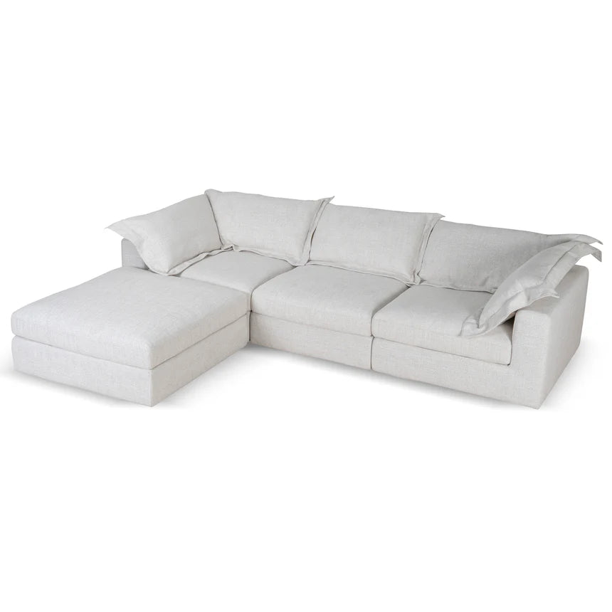 Classic Appeal 3-Seater Chaise Sofa - Silver Grey