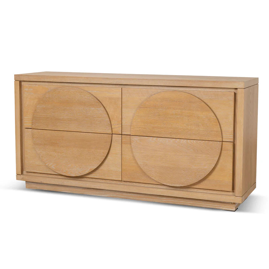 Bold Elegance Textured Espresso Dressing Unit - Dusty Oak