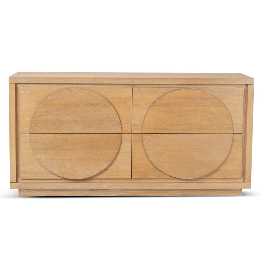 Bold Elegance Textured Espresso Dressing Unit - Dusty Oak