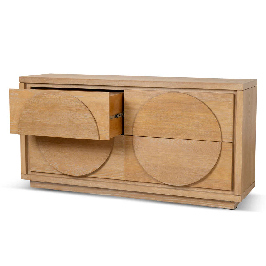 Bold Elegance Textured Espresso Dressing Unit - Dusty Oak