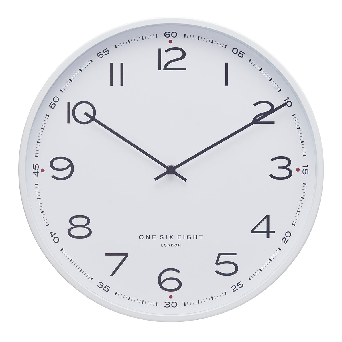 Bold Statement White Silent Wall Clock 40cms