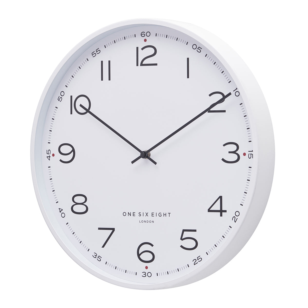 Bold Statement White Silent Wall Clock 40cms