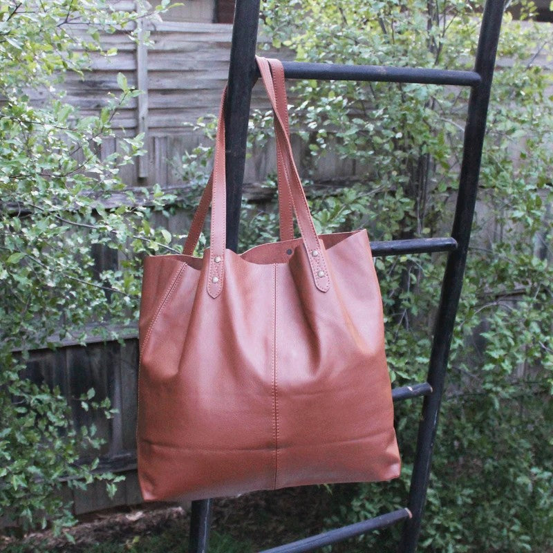 Bold and Beautiful Leather Tote Bag