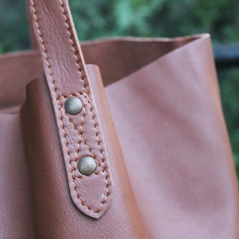 Bold and Beautiful Leather Tote Bag