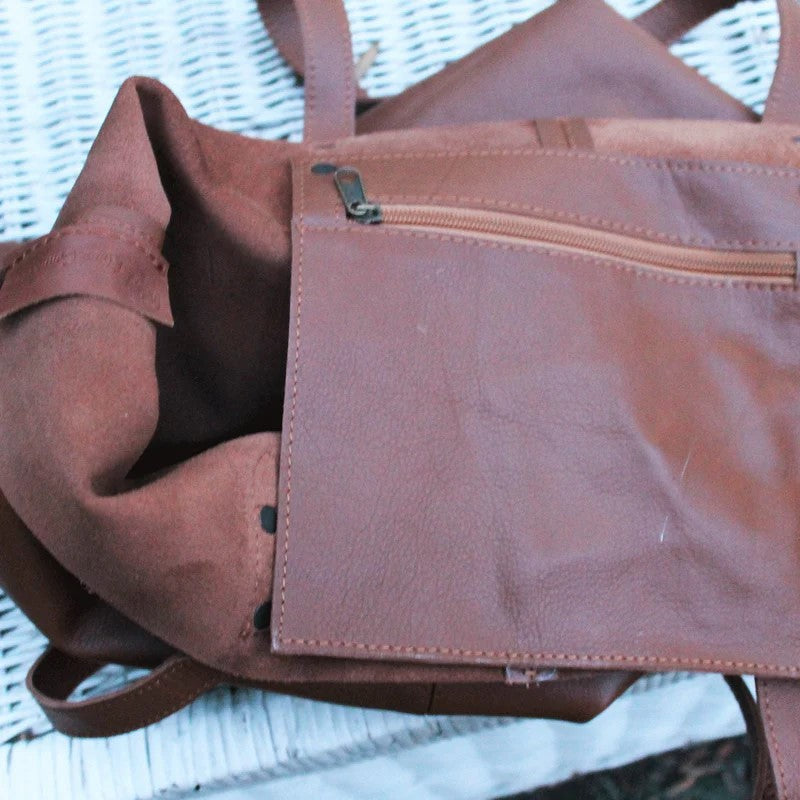 Bold and Beautiful Leather Tote Bag