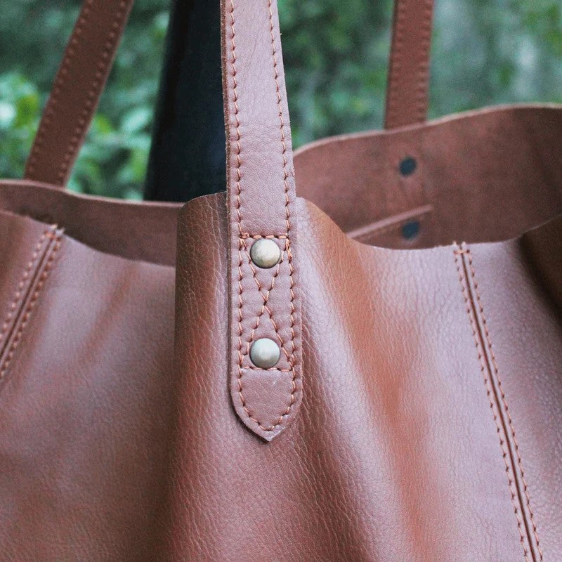 Bold and Beautiful Leather Tote Bag