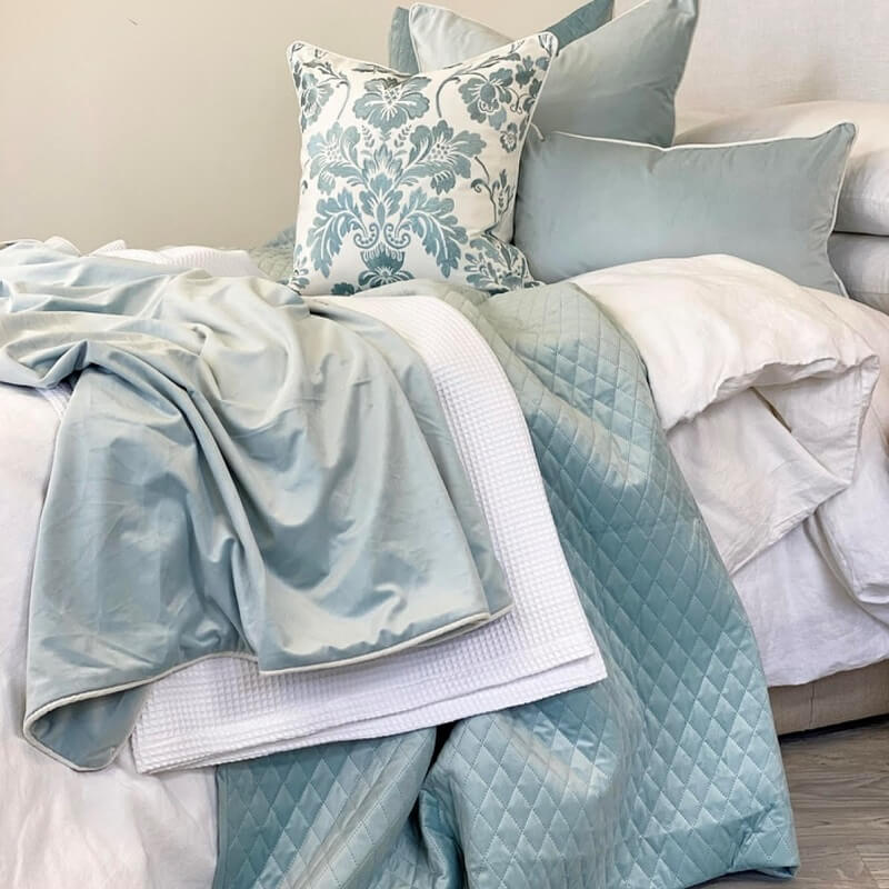 Bolero Luxurious Bedding Coverlet - Baby Blue