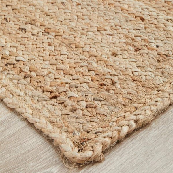 Bondi Natural Hand-Braided Jute Rug - 280x190cms