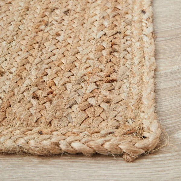 Bondi Natural Hand-Braided Jute Rug - 280x190cms