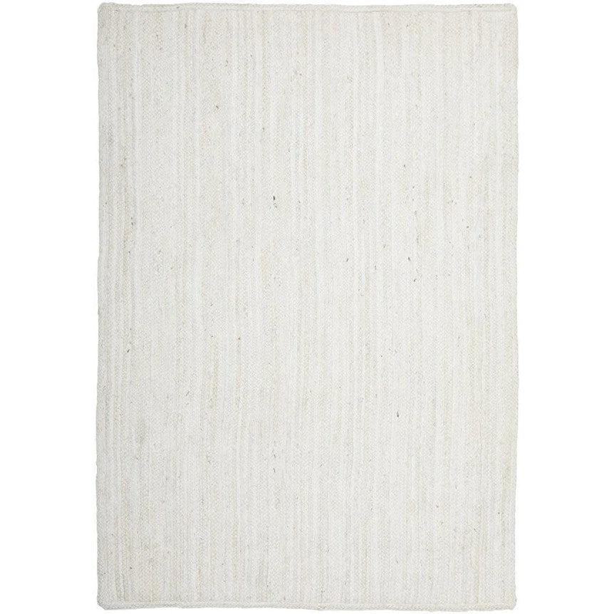 Bondi White Hand-Braided Jute Rug - 220 x 150cms