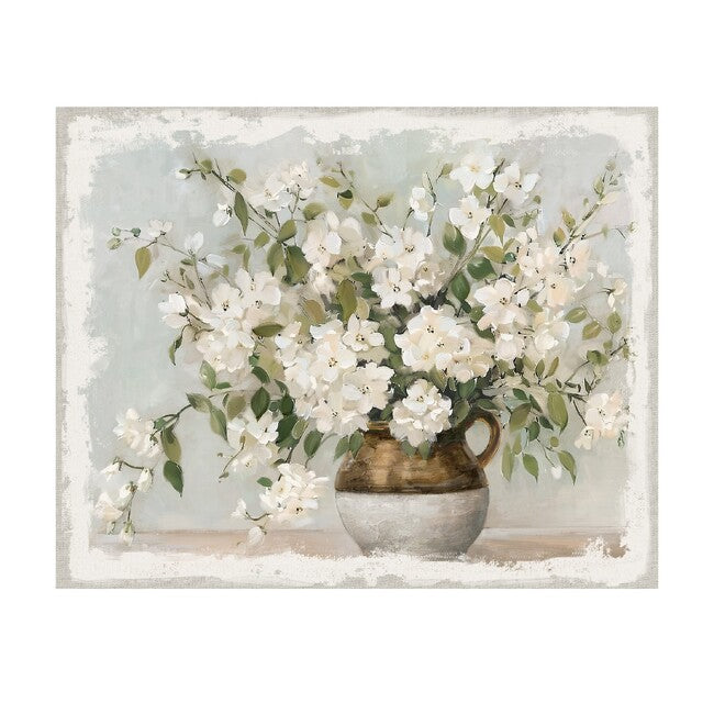 Botanical Bliss White Wildflower Art