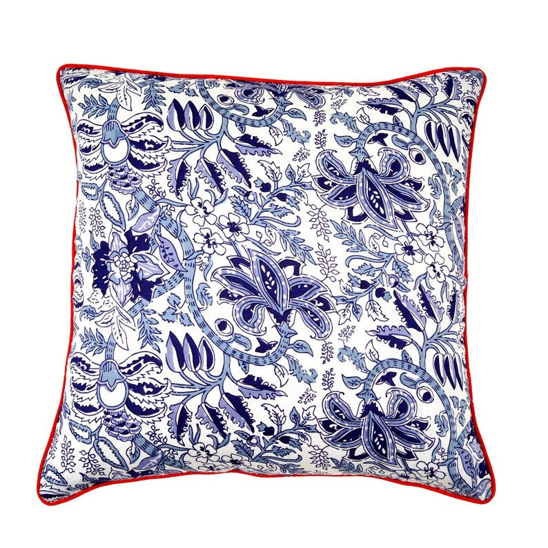 Botanical Harmony Floral Cotton Cushion Cover 50 x 50cms