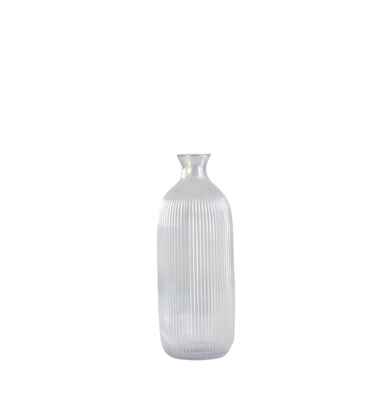 Bottle-Style Vase with Ribbed Texture (Available in 2 Sizes)