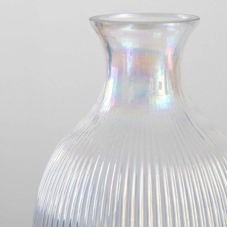 Bottle-Style Vase with Ribbed Texture (Available in 2 Sizes)