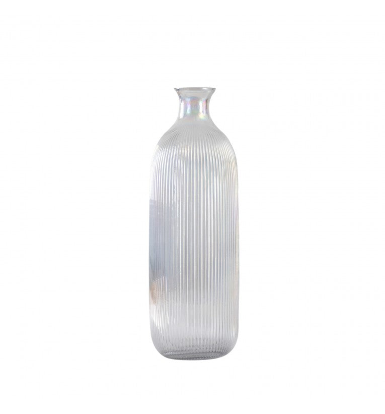 Bottle-Style Vase with Ribbed Texture (Available in 2 Sizes)