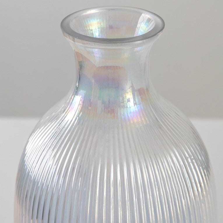 Bottle-Style Vase with Ribbed Texture (Available in 2 Sizes)