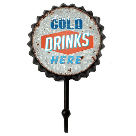 Cold Drinks Bottle Cap Single Hook Wall Hanging