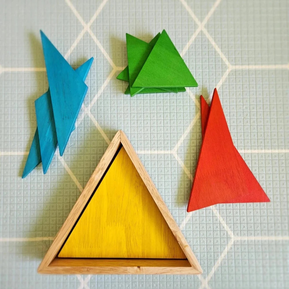 Brain Teaser Wooden Montessori Triangle