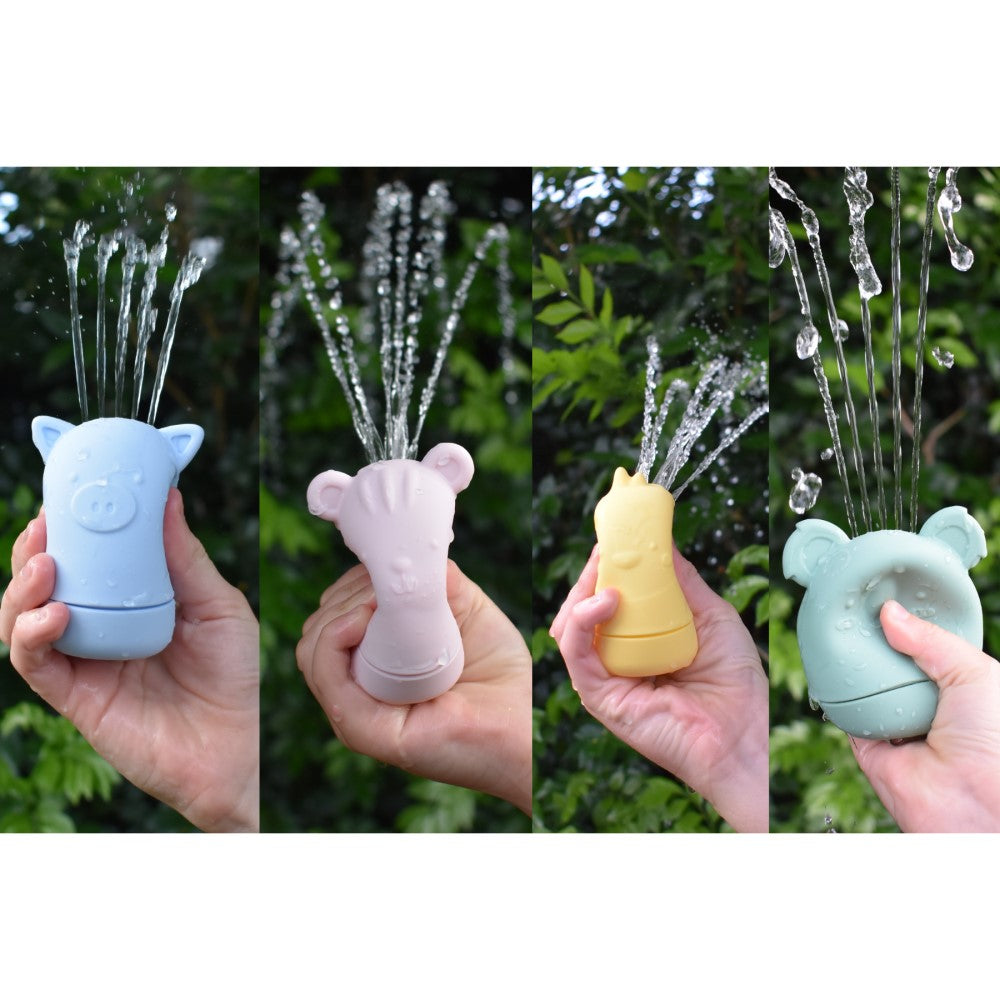 Brave Beasts Pourers 4-Piece Silicone Animal Set in Pastel