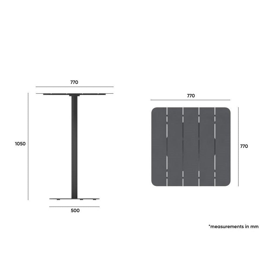 Breeze Metal Outdoor High Table - Green (Available in 2 Sizes)