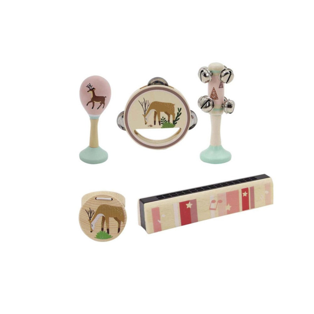 Set of 5 Kids Musical Instruments - Deer