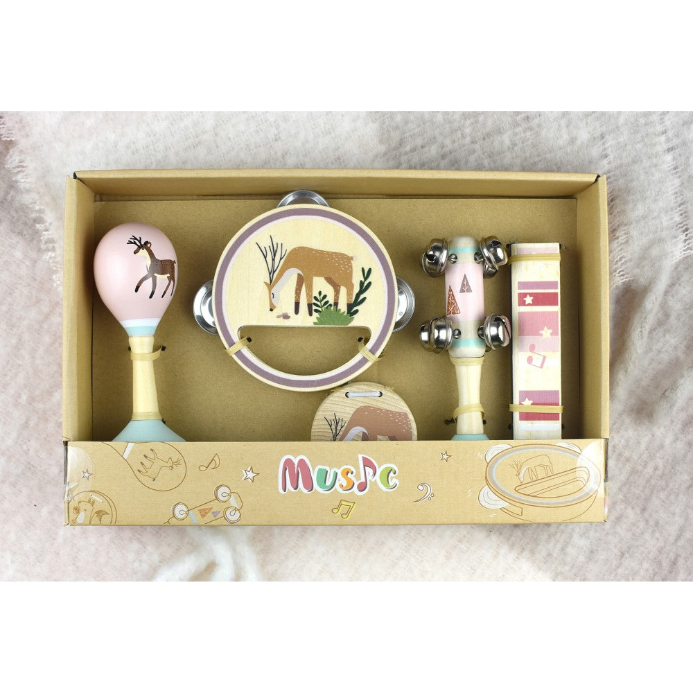 Set of 5 Kids Musical Instruments - Deer