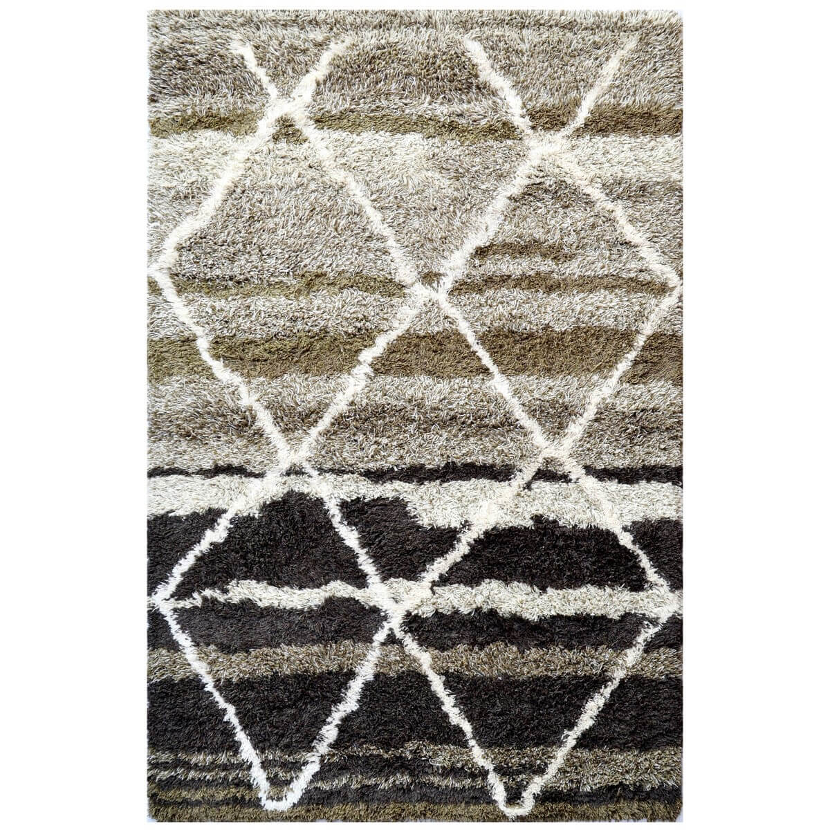 Brown Gradient Pattern Handmade Woolen Rug (Available in 3 Sizes)