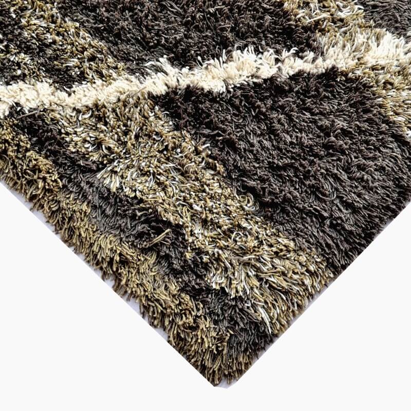 Brown Gradient Pattern Handmade Woolen Rug (Available in 3 Sizes)