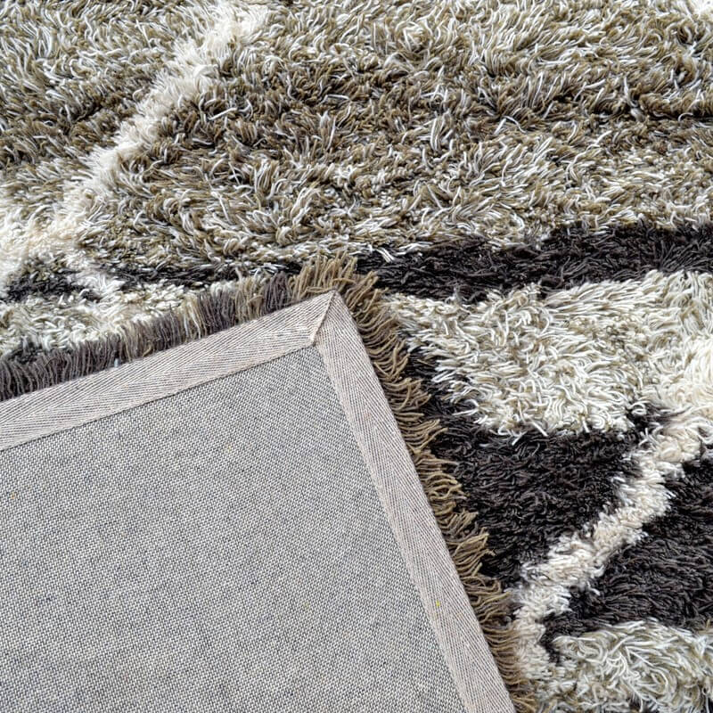 Brown Gradient Pattern Handmade Woolen Rug (Available in 3 Sizes)