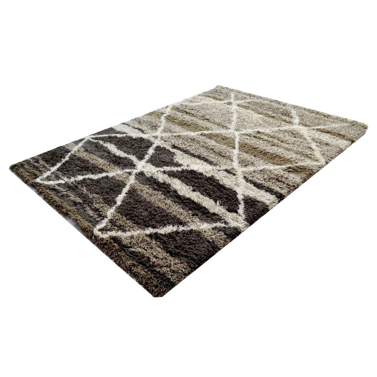 Brown Gradient Pattern Handmade Woolen Rug (Available in 3 Sizes)