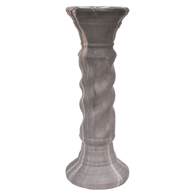 Brown Marble Look Candle Holder