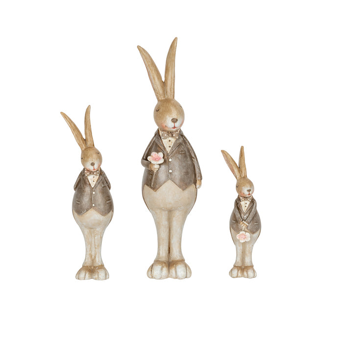 Brown Resin Rabbit Garden Decor