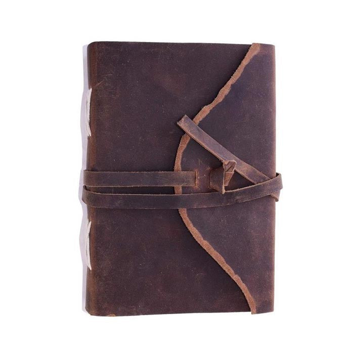 Brown Tanned Leather Journal with Belt Lock