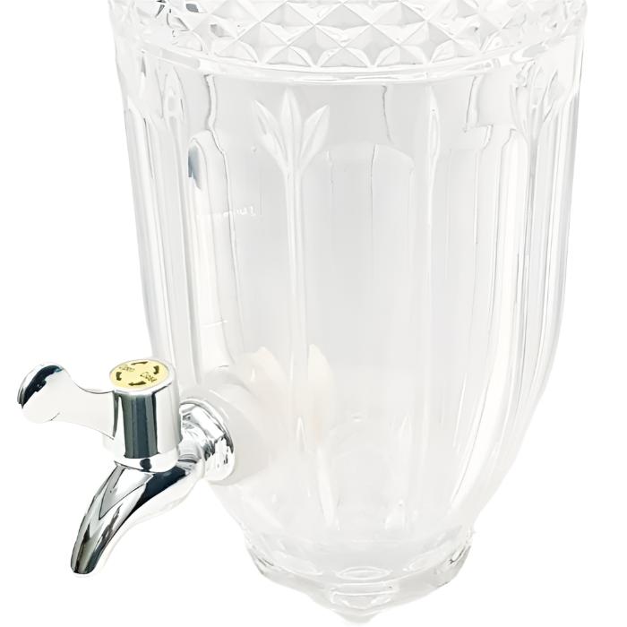 Buckingham Embossed Glass Drink Dispenser - Small