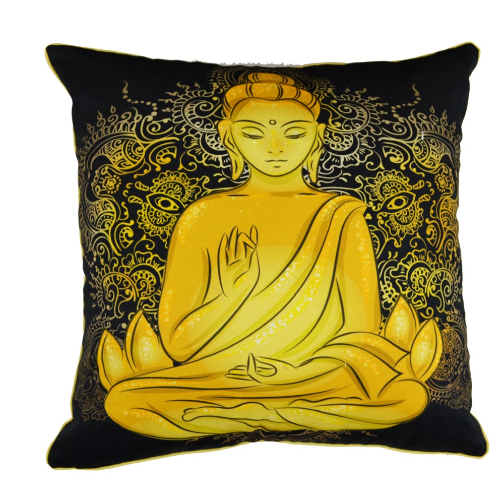 Buddha Inspired Cushion With Recycled Fill 45 X 45cms