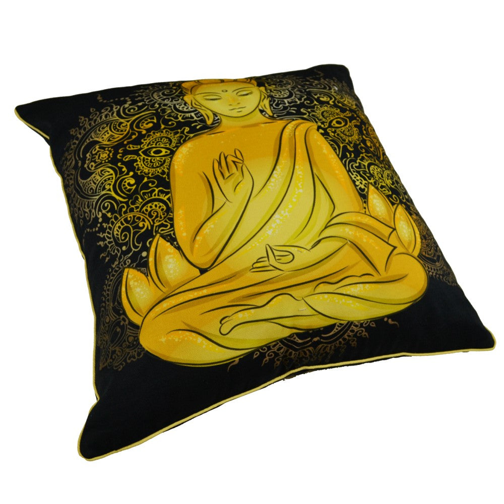 Buddha Inspired Cushion With Recycled Fill 45 X 45cms