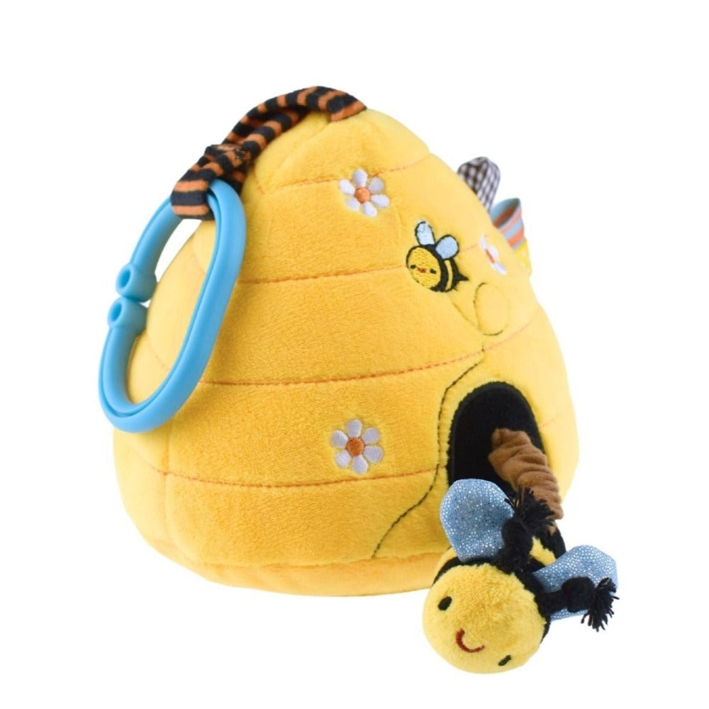 Buddy Hunny Soft Beehive Baby Hanger Rattle