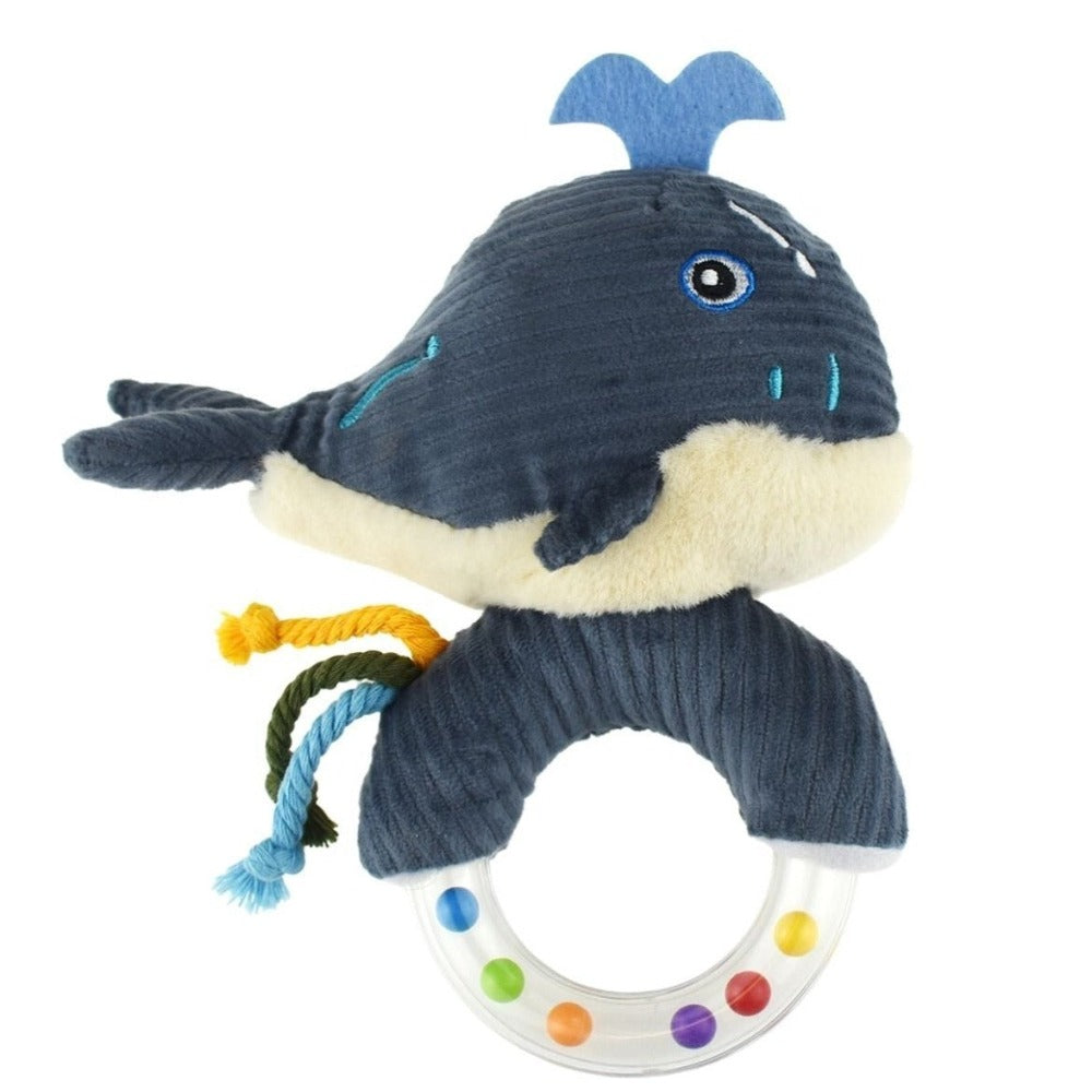 Buddy Splashy Whale Ring Snuggle Baby Rattle