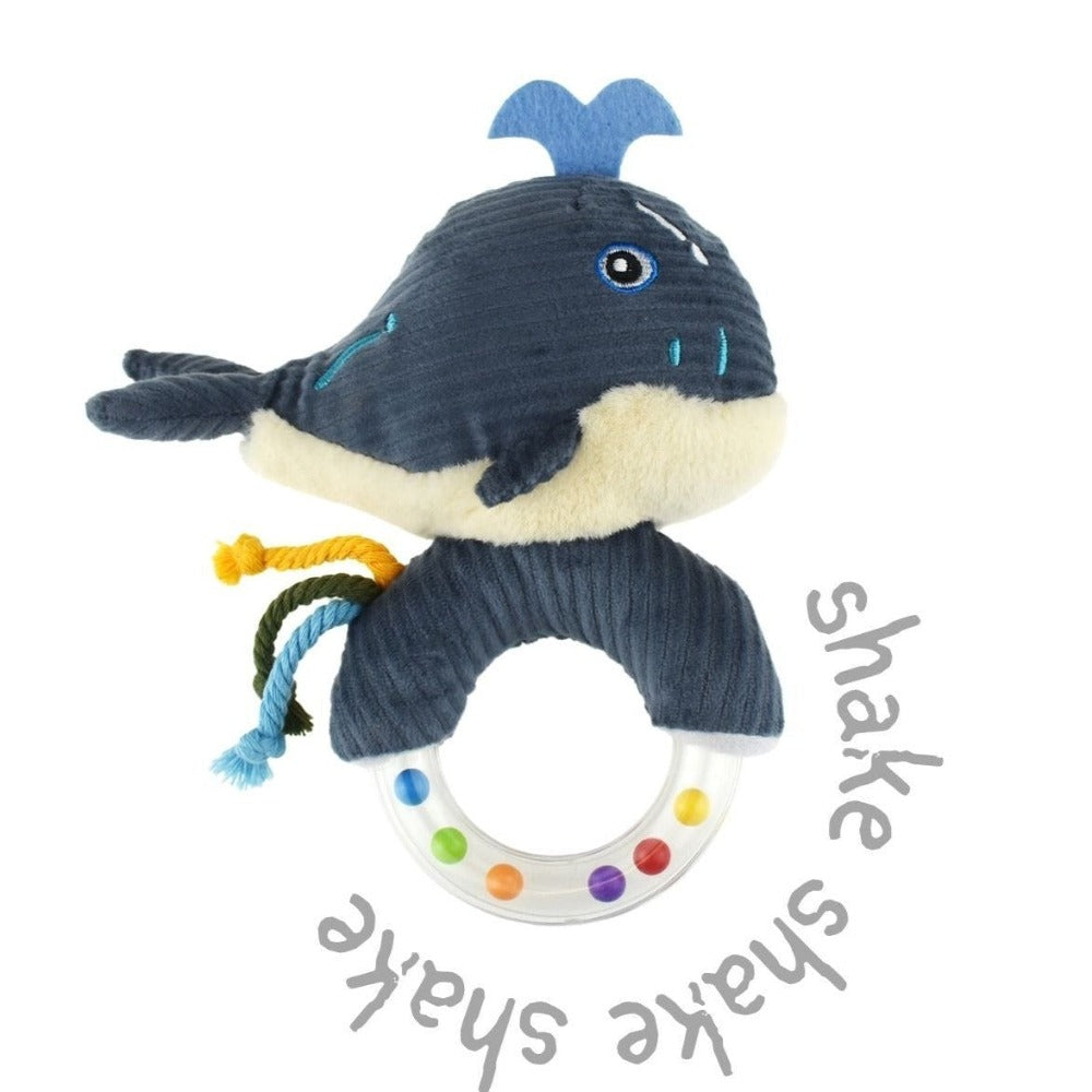 Buddy Splashy Whale Ring Snuggle Baby Rattle