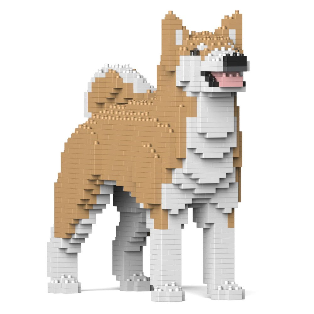 Building Blocks Model Akita Inu Dog Beige 980 Pieces (Available in 2 Sizes)