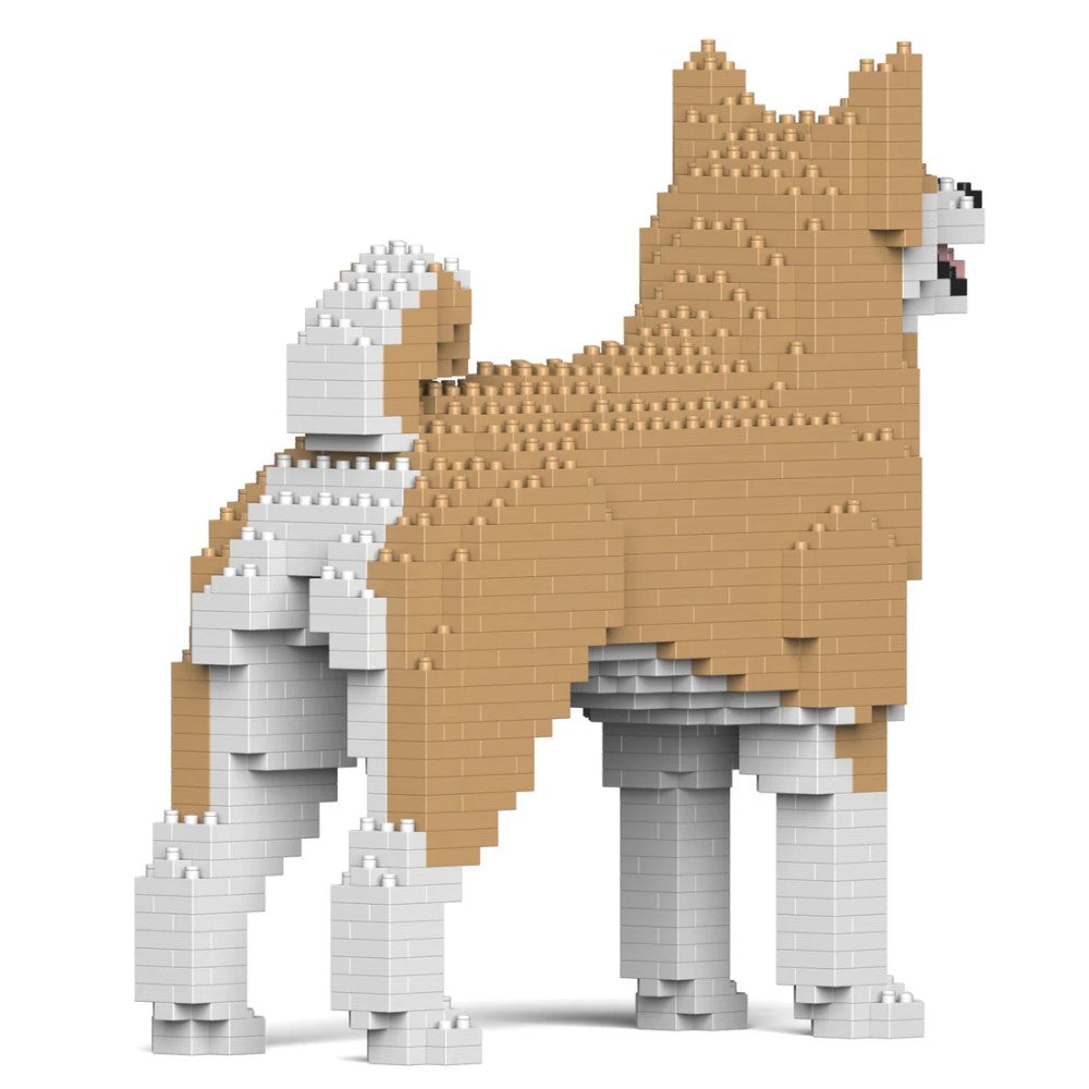 Building Blocks Model Akita Inu Dog Beige 980 Pieces (Available in 2 Sizes)