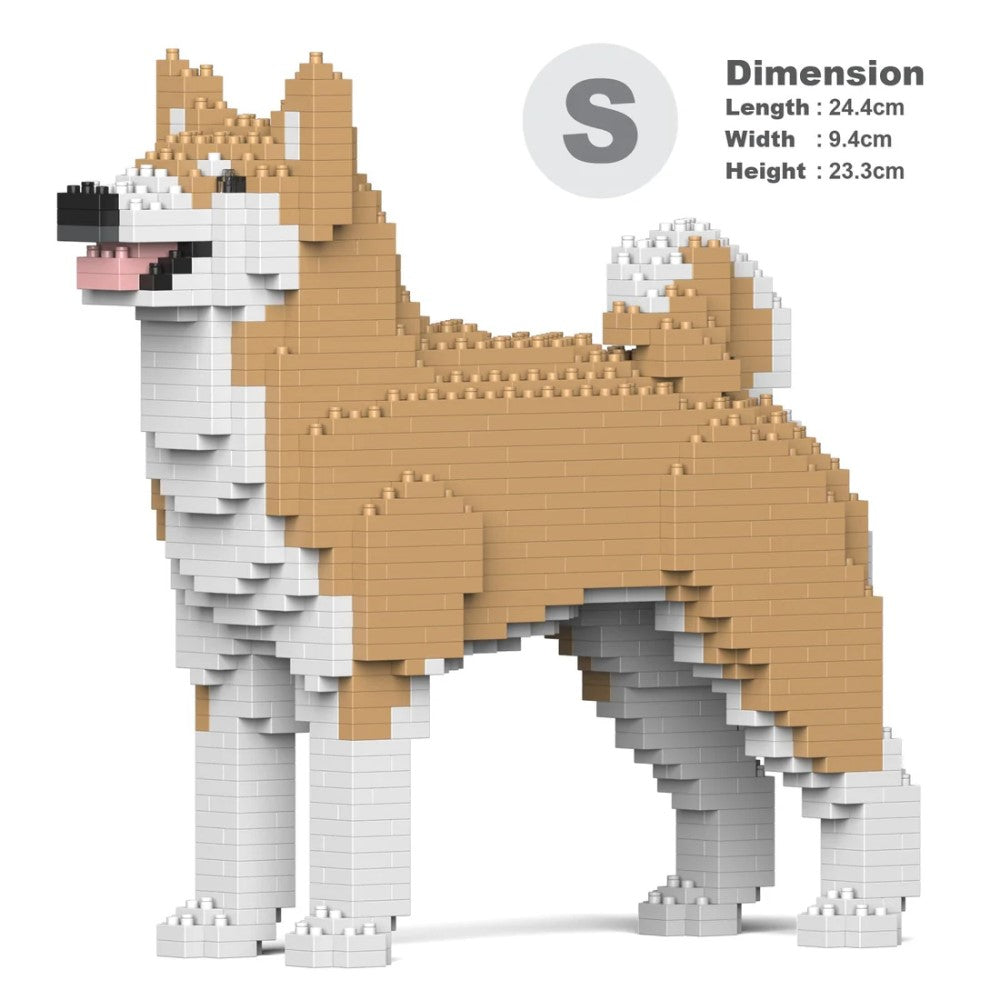 Building Blocks Model Akita Inu Dog Beige 980 Pieces (Available in 2 Sizes)