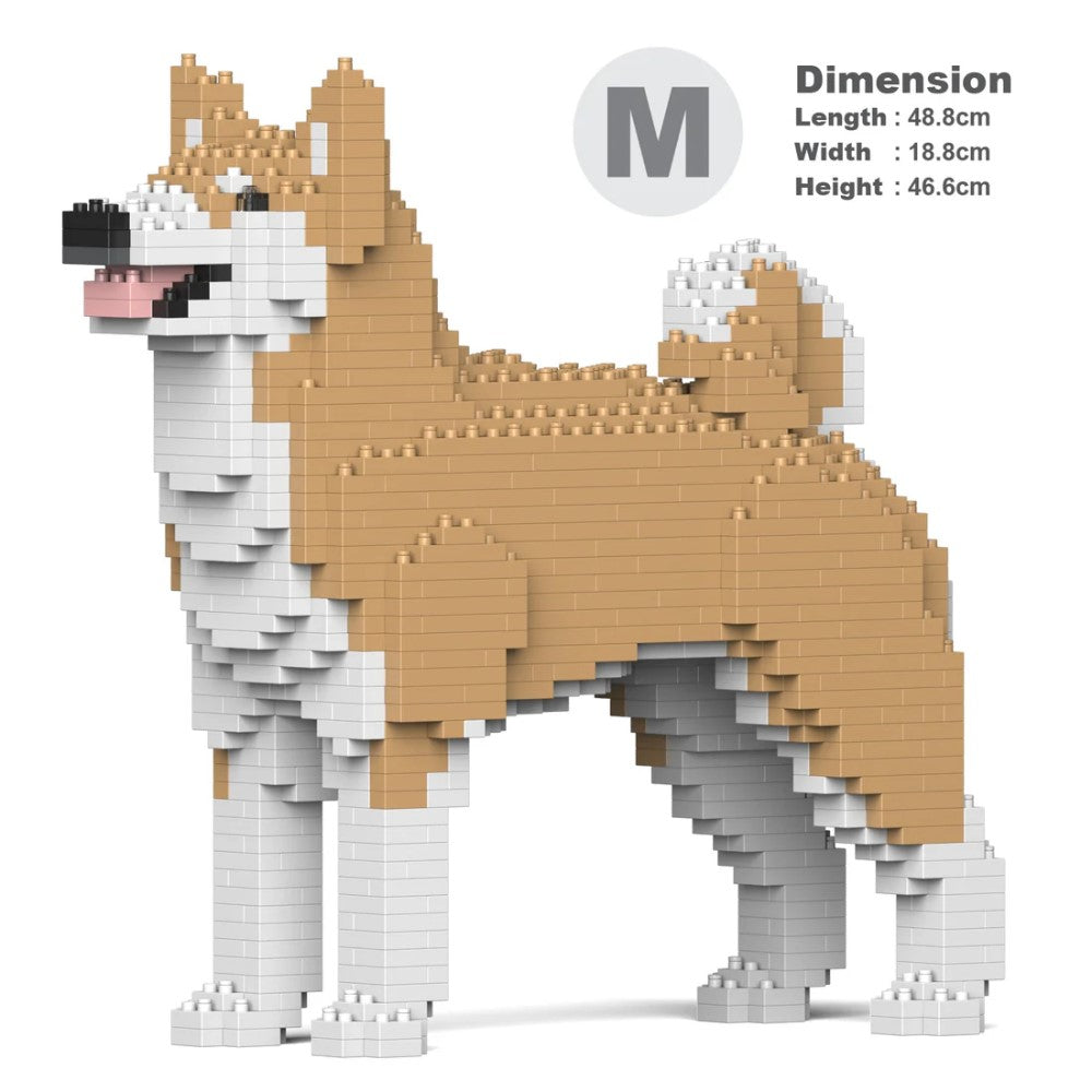 Building Blocks Model Akita Inu Dog Beige 980 Pieces (Available in 2 Sizes)