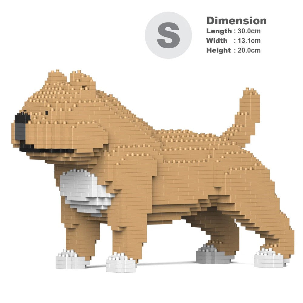 Building Blocks Model American Bully Dog Beige 1110 Pieces (Available in 2 Sizes)