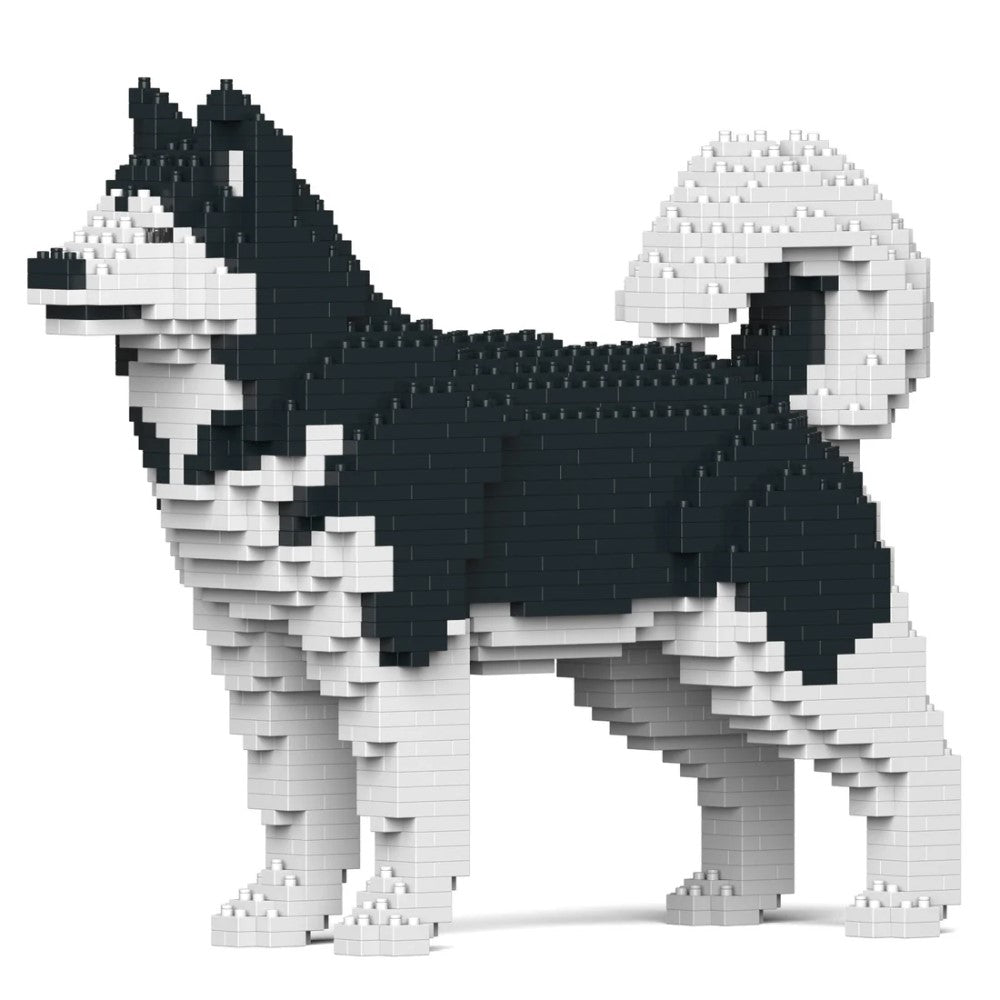 Building Blocks Model Black Alaskan Malamute Dog 1210 Pcs (Available in 2 Sizes)