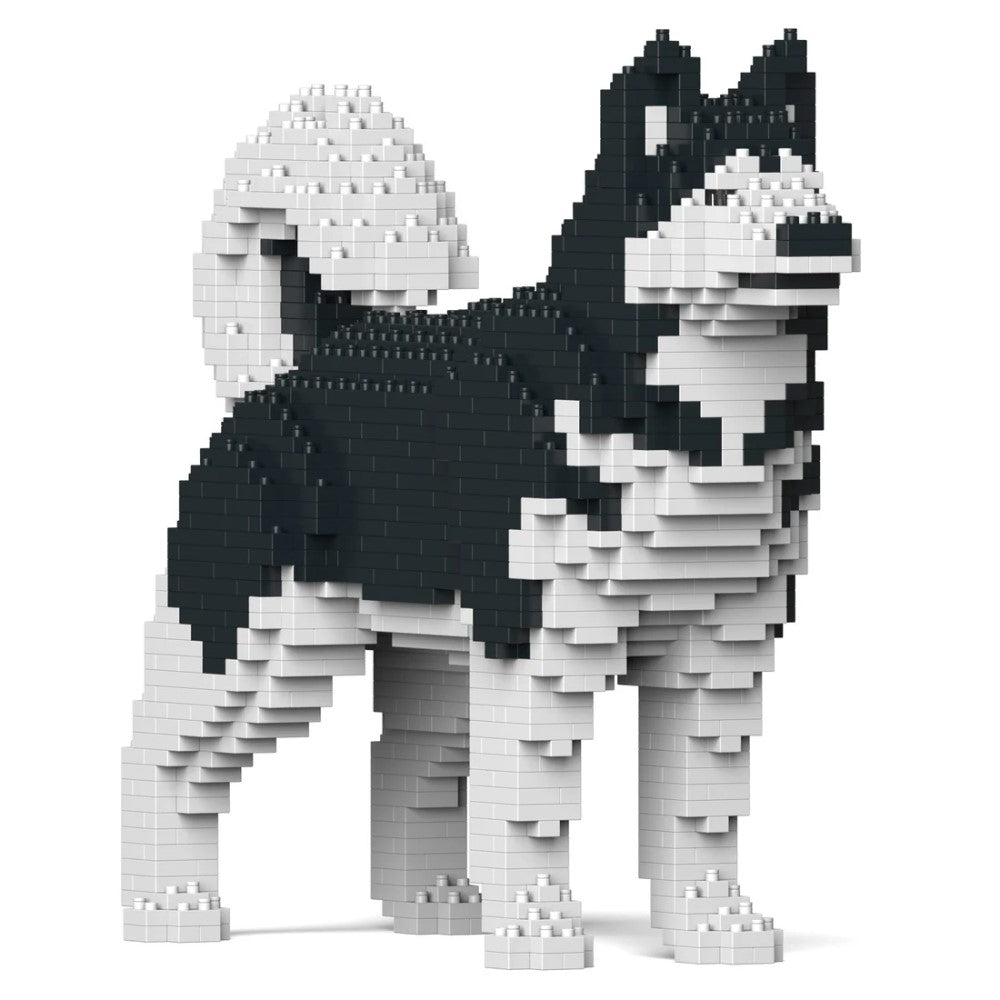 Building Blocks Model Black Alaskan Malamute Dog 1210 Pcs (Available in 2 Sizes)