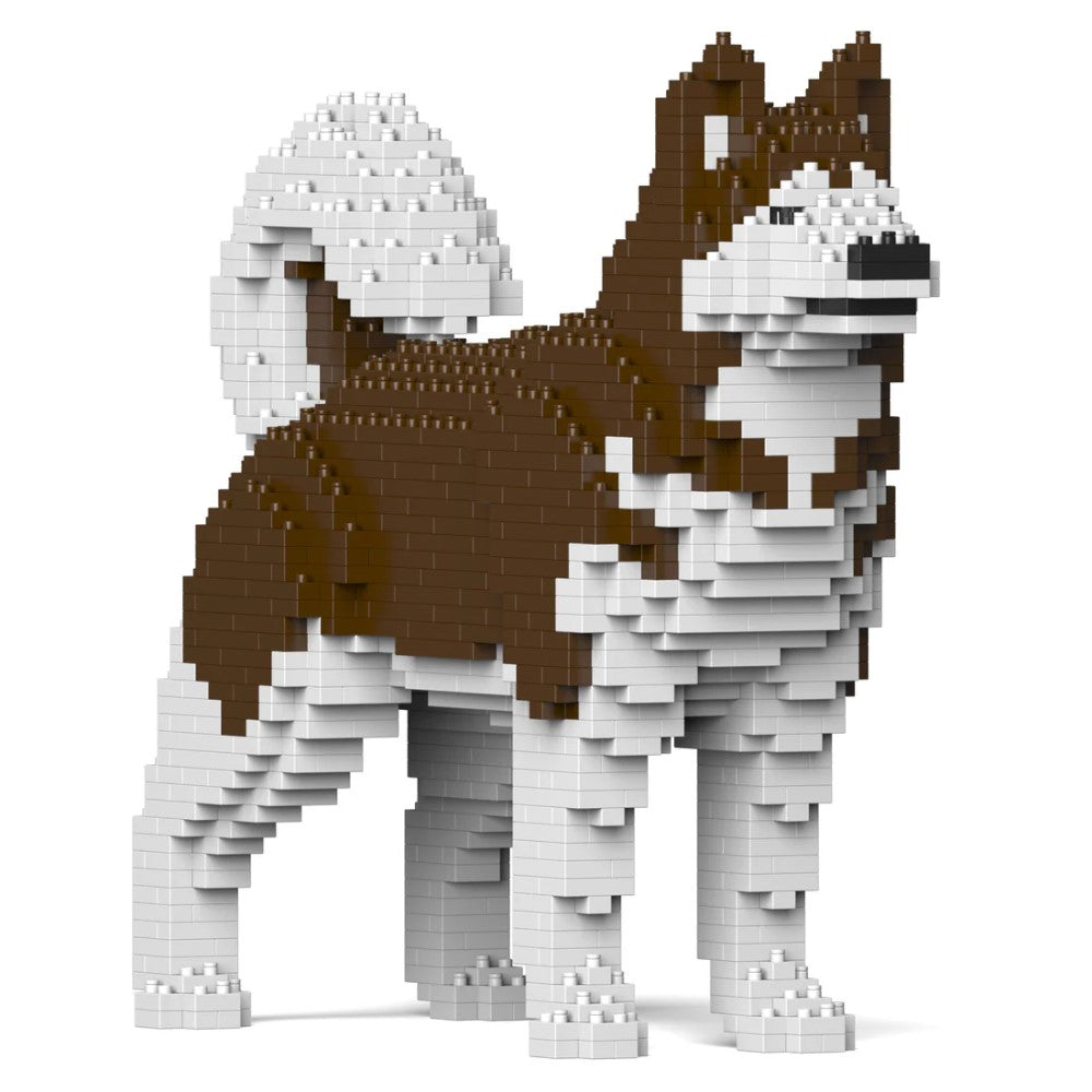 Building Blocks Model Brown Alaskan Malamute Dog 1210 Pcs (Available in 2 Sizes)