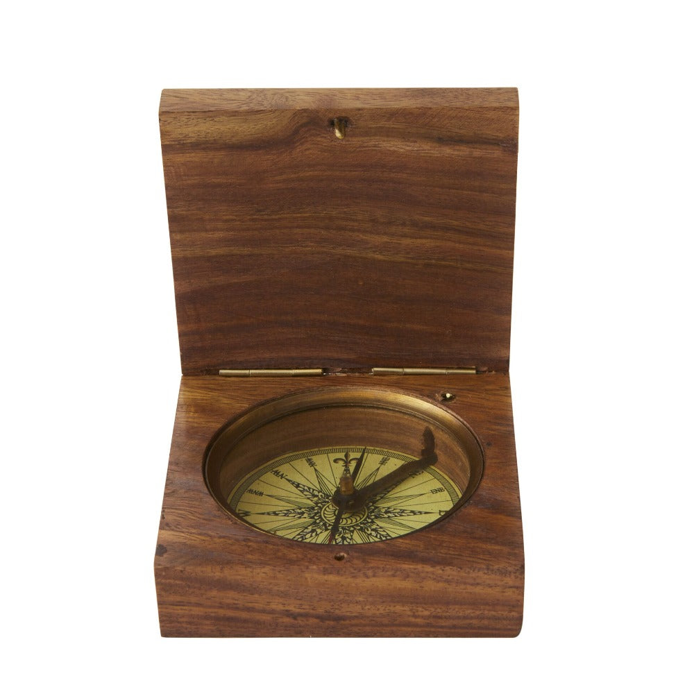 Burke & Wills Wooden Box Compass