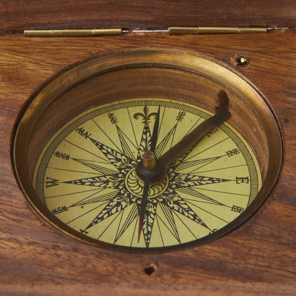 Burke & Wills Wooden Box Compass