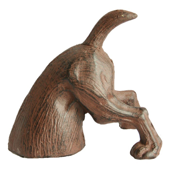 Burrowing Pooch Cast Iron Statue Door Stopper